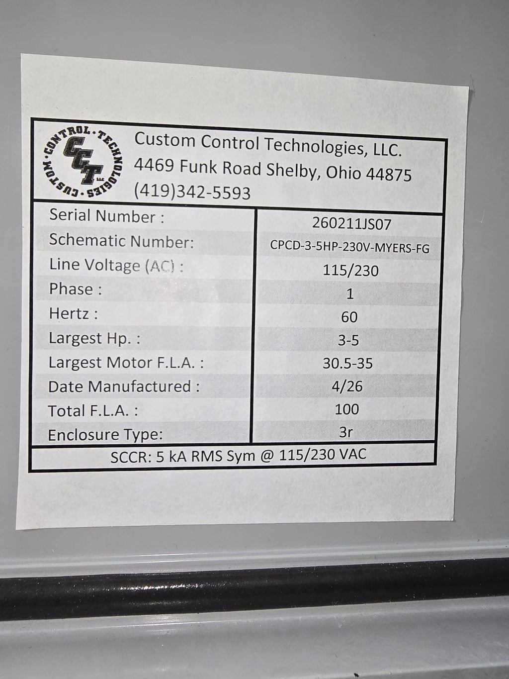 5HP Duplex 230v 1ph DEP Lift Station Control Panel 30-40FLA