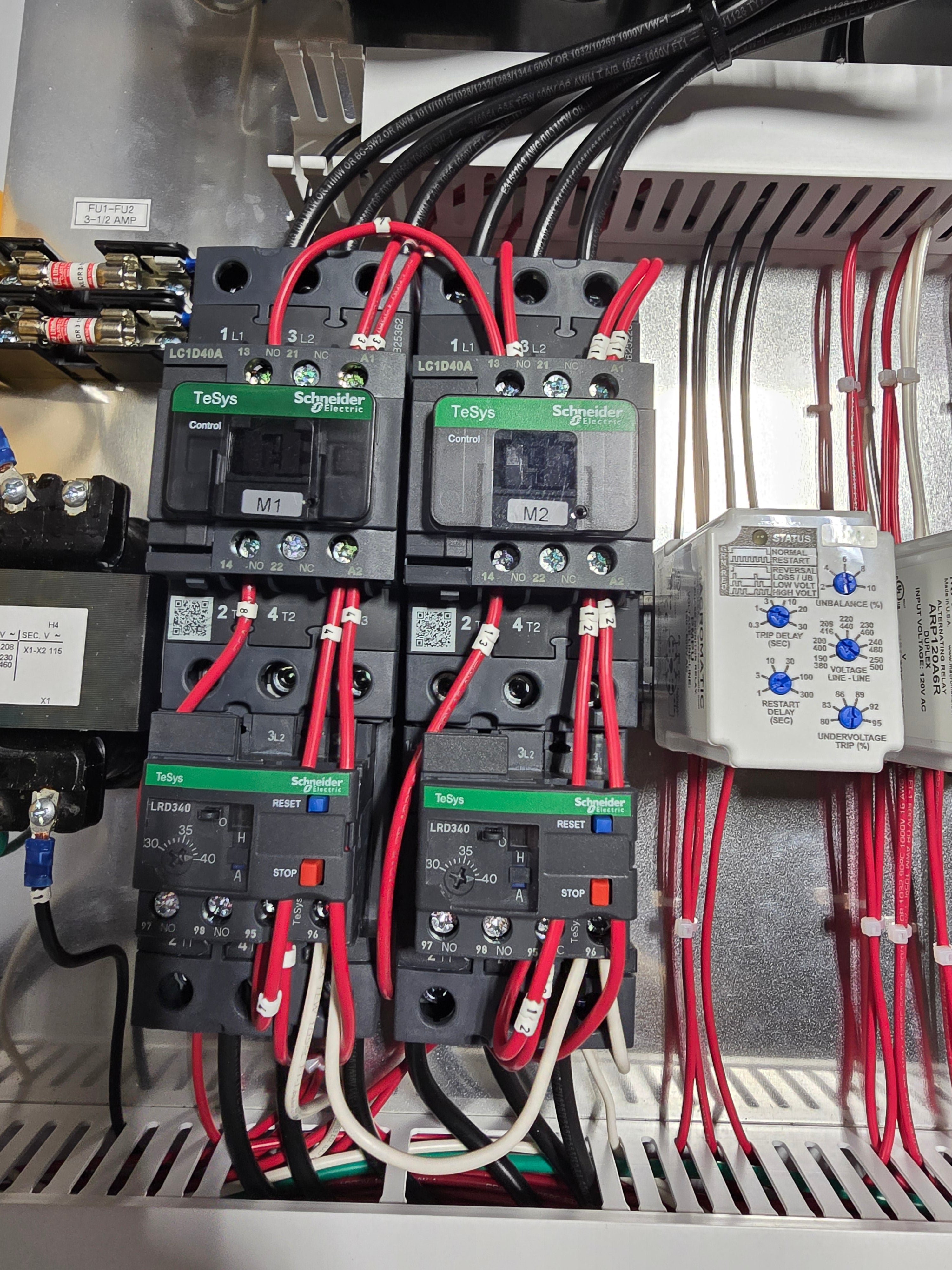 15HP Duplex 208/230v 3ph DEP Lift Station Control Panel 30-40FLA