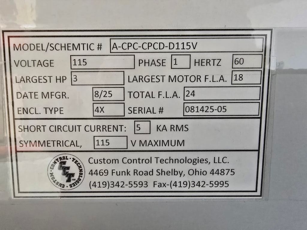 3HP Duplex 115v 1ph Lift Station Control Panel < 18FLA