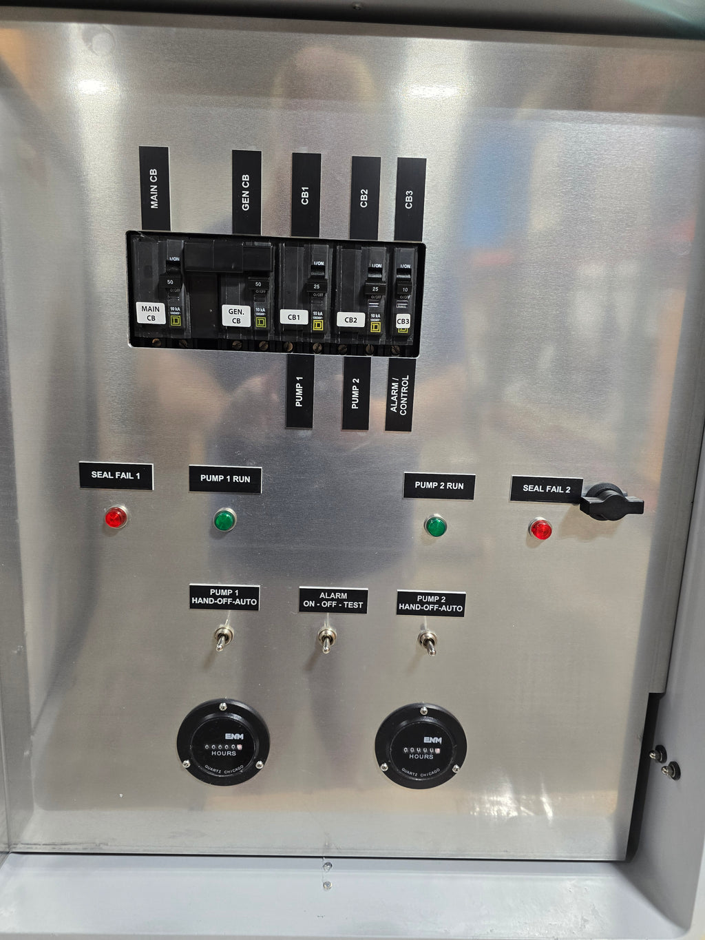 2HP Duplex 208v/230v 1ph DEP Lift Station Control Panel 12-18FLA