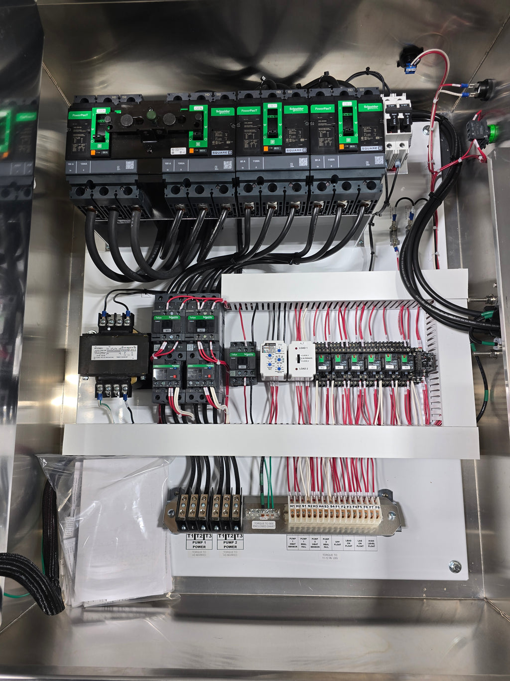 50HP Duplex 460v 3ph DEP Lift Station Control Panel 48-65FLA w/ Aluminum Enclosure