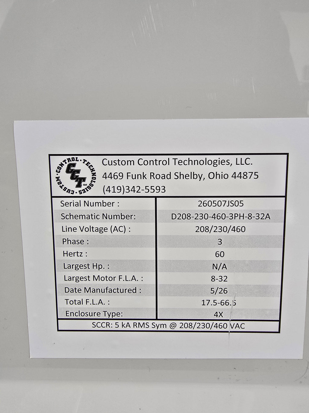 5HP Duplex 208/230/460v 3ph Lift Station Control Panel 8-32FLA