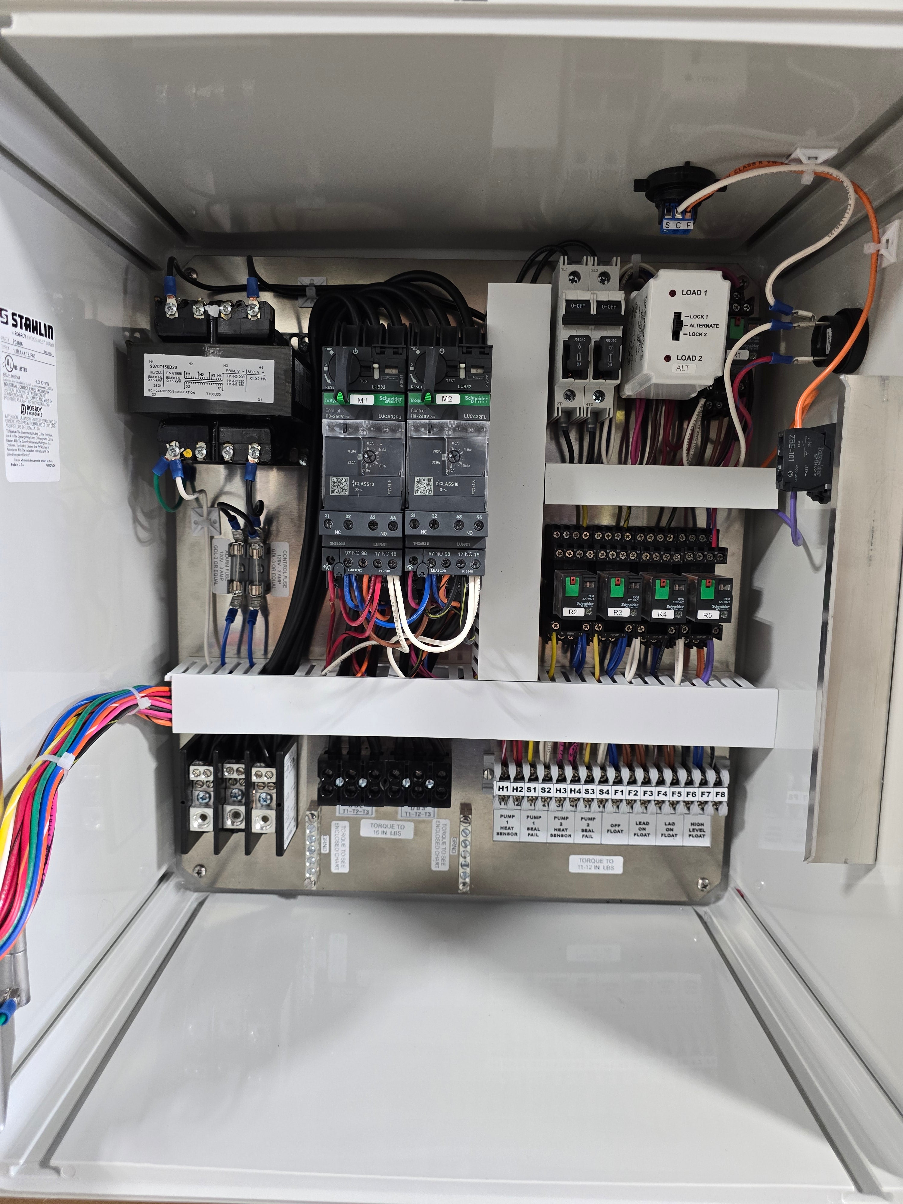 5HP Duplex 208/230/460v 3ph Lift Station Control Panel 8-32FLA