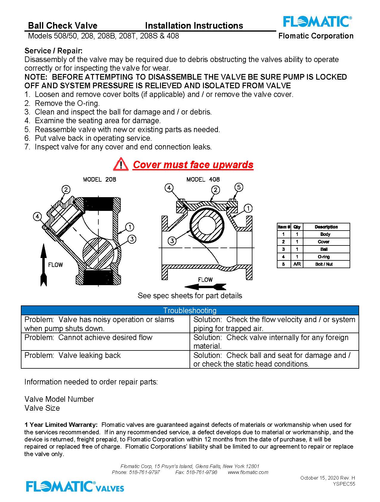 Flomatic 2" PVC Ball Valve - Slip x Slip End