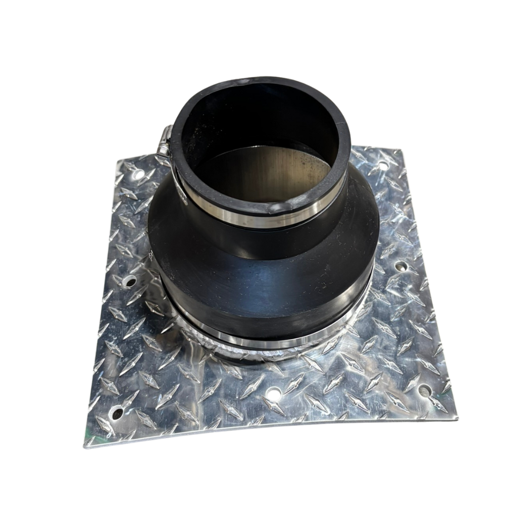 Aluminum Bolt On Sleeve Hub W/ Fernco Adapter for 48"-72" Basin