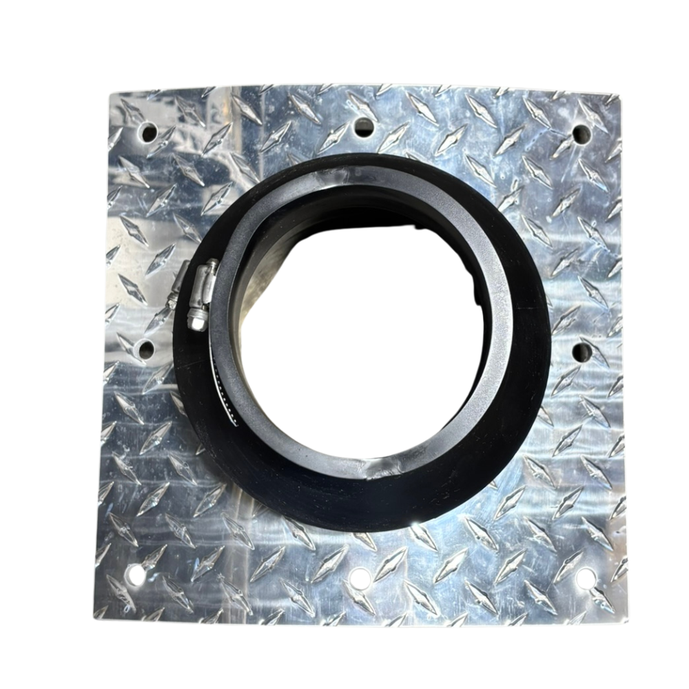 Aluminum Bolt On Sleeve Hub W/ Fernco Adapter for 48"-72" Basin