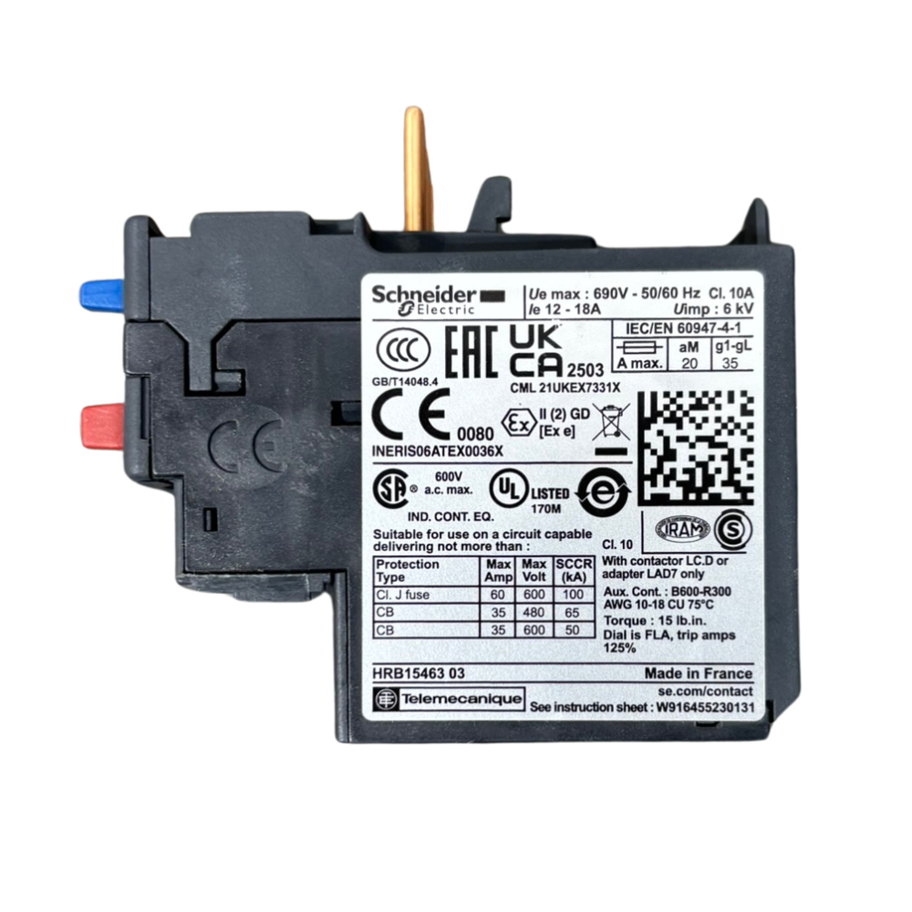 Schneider Electric LRD-21 Overload Relay