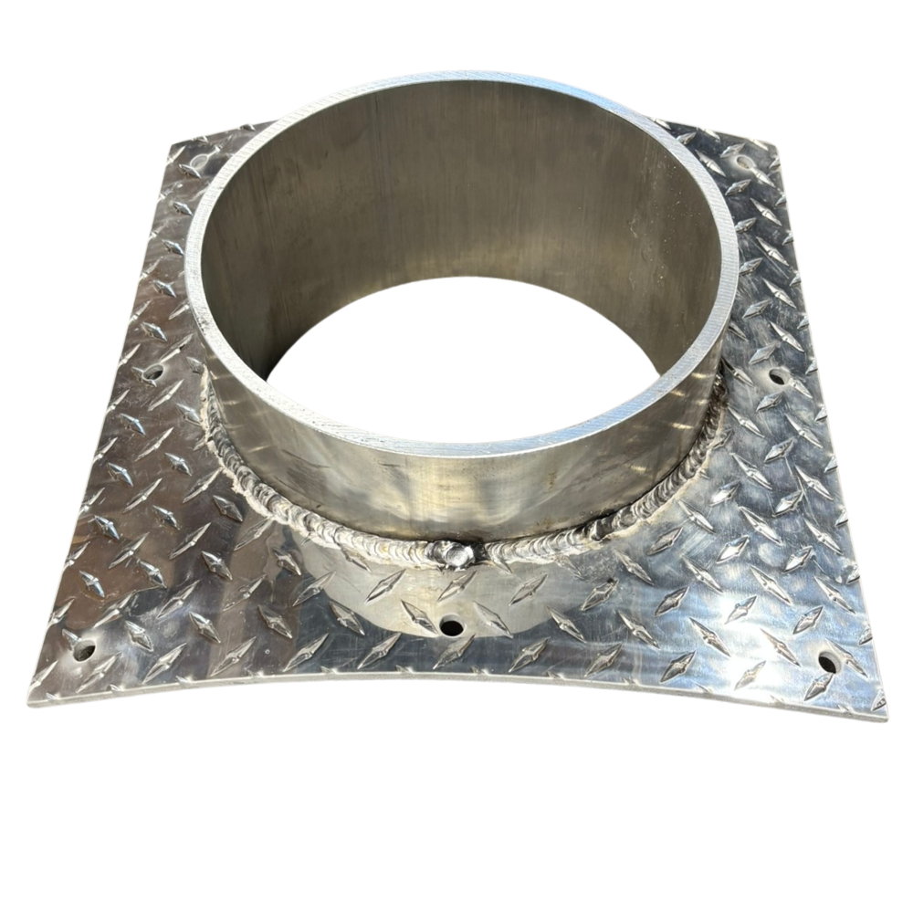 Aluminum Bolt On Sleeve Hub W/ Fernco Adapter for 48"-72" Basin