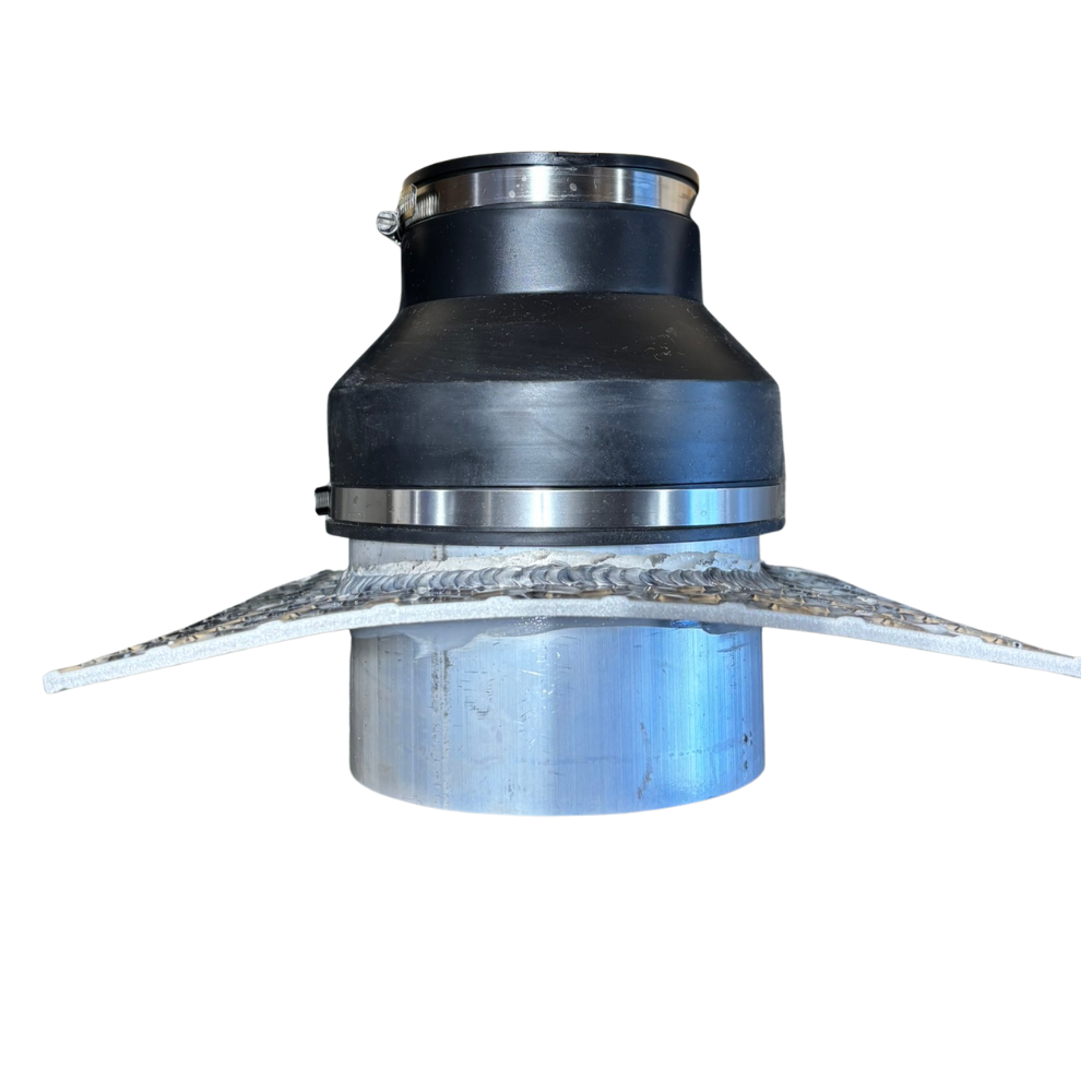 Aluminum Bolt On Sleeve Hub W/ Fernco Adapter for 48"-72" Basin