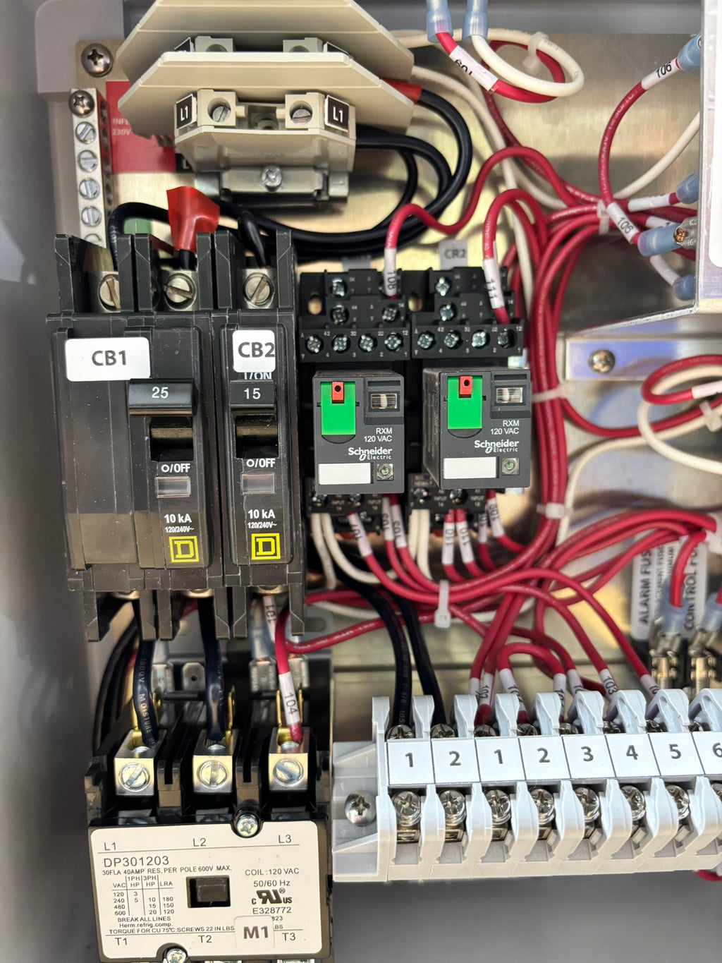 5HP Duplex 230v 1ph Lift Station Control Panel < 18FLA