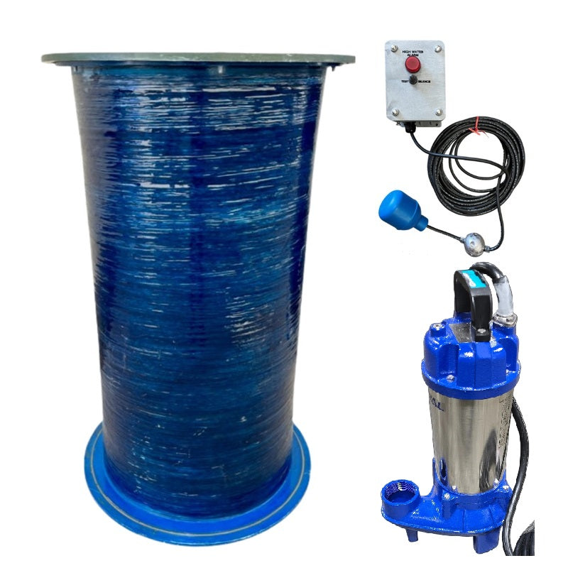 2' x 4', 5', or 6' - Teral 1hp 115v 1ph Simplex Submersible Sewage Pump